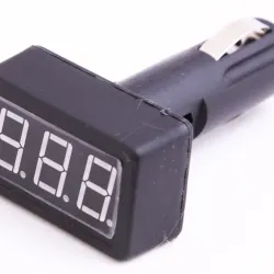 Вольтметр цифровий у прикурювач екран 0.56" з запобіжником "Зоря" 6/12/24В