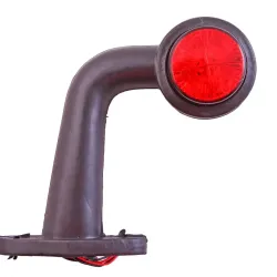 Ліхтар габаритний бічний кривий 16см LED червоний/білий