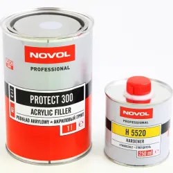 Грунт акриловий 4+1 "Novol" Protect 300 сірий 1л + затверджувач H5520 0.25л