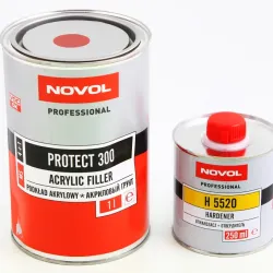 Грунт акриловий 4+1 "Novol" Protect 300 червоний 1л + затверджувач H5520 0.25л
