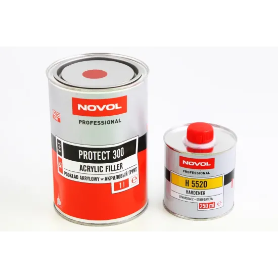 Грунт акриловий 4+1 "Novol" Protect 300 червоний 1л + затверджувач H5520 0.25л