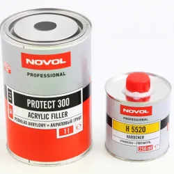 Грунт акриловий 4+1 "Novol" Protect 300 чорний 1л + затверджувач H5520 0.25л