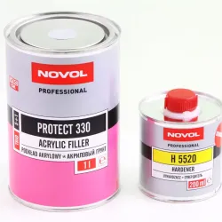Грунт акриловий 5+1 "Novol" Protect 330 сірий 1л + затверджувач H5520 0.20л