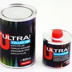 Грунт акриловий 5+1 "Novol" Ultra Line 100 сірий 0.8л + затверджувач 0.16л
