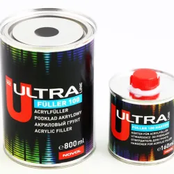 Грунт акриловий 5+1 "Novol" Ultra Line 100 чорний 0.8л + затверджувач 0.16л