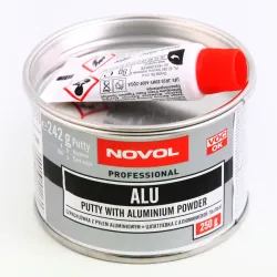 Шпаклівка з алюмінієвим пилом "Novol" Alu 0.25кг + затверджувач 0.008кг