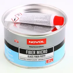 Шпатлівка зі скловолокном "Novol" Fiber Micro 0.50кг + затверджувач 0.015кг