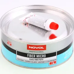 Шпатлівка зі скловолокном "Novol" Fiber Micro 1.00кг + затверджувач 0.025 кг