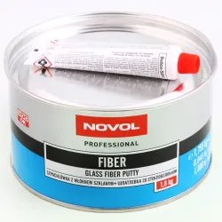 Шпатлівка зі скловолокном "Novol" Fiber 1.80кг + затверджувач 0.045кг
