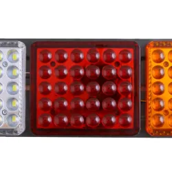 Ліхтар причепа прямокутний білий/червоний/оранж. LED (145*340*20мм)