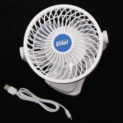 Вентилятор в USB пластм. на кліпсі 5В 6" "Vitol"