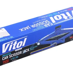 Домкрат ромб 1.5 т з тріскачкою 100-390мм "Vitol" (з гумкою)
