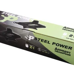Домкрат ромб 2.0 т 110-400мм "Steel Power" (з гумкою)