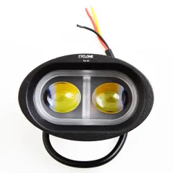 Фара денного світла 97*62*70мм 40Вт 2 LED3270 20W/6000К+3500К білий/жовтий (дальній)