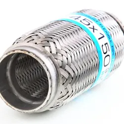 Гофра глушника 45*150 короткий фланець 3-шарова "EuroEx" (Lacetti)