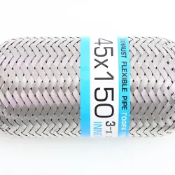 Гофра глушника 45*150 короткий фланець 3-шарова "EuroEx" (Lacetti)