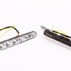 Фара денного світла DRL 170*23*35мм 6 діодів з поворотом (2 шт.)