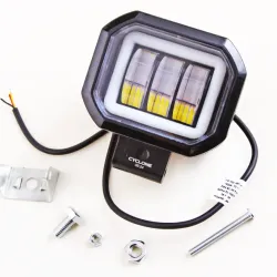 Фара денного світла 93*95*55мм 30Вт 3 LED3030 10W/6000К + DRL (спрямований дальній)