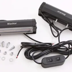 Мигалка 12/24В денне світло 165*50*40мм "Blaskar" оранж. (14 режимів, 1 секція, 2 шт.)
