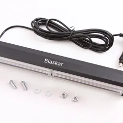 Мигалка 12/24В денне світло 310*50*40мм "Blaskar" оранж. (14 режимів, 2 секції, в прикурювач)