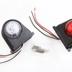 Ліхтар габаритний бічний чебурашка 8см LED червоний/білий (2 шт.)