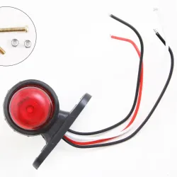 Ліхтар габаритний бічний чебурашка 5см LED червоний/білий з кріпленням