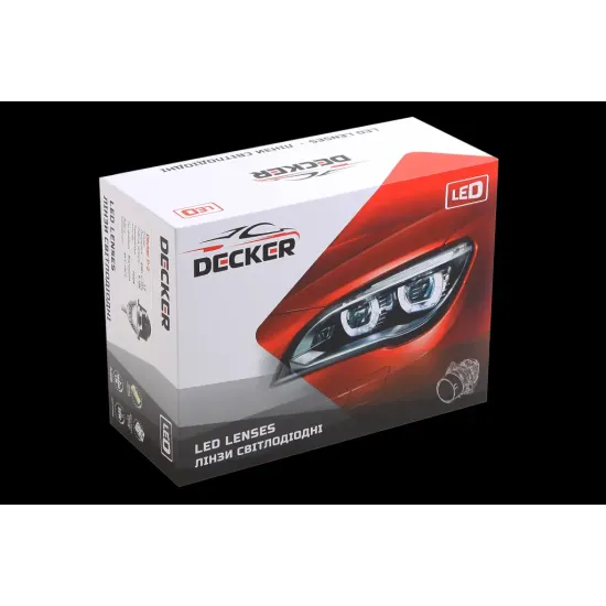 Лінза універсальна Bi LED 78*100*155мм "Decker" 60Вт ближнє / 65Вт дальнє 5500K
