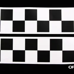 Наклейка таксі "Шашки" біла 7*22см (2 шт.)