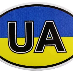 Наклейка UA Прапор України 9*13см
