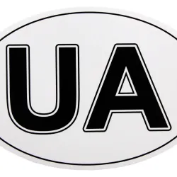 Наклейка UA 12*18см