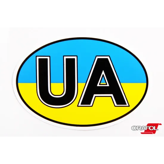 Наклейка UA Прапор України 12*18см