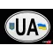 Наклейка UA з гербом і прапором 9*13см
