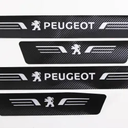 Захисна плівка на пороги Peugeot чорний карбон "Автограф" (4 шт.)