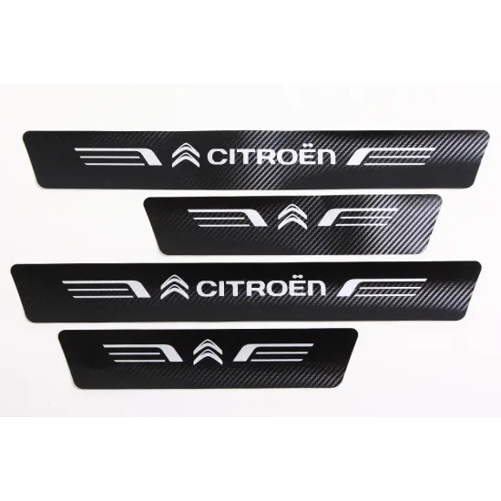 Захисна плівка на пороги Citroen чорний карбон "Автограф" (4 шт.)