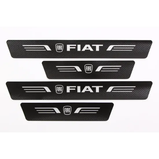 Захисна плівка на пороги Fiat чорний карбон "Автограф" (4 шт.)