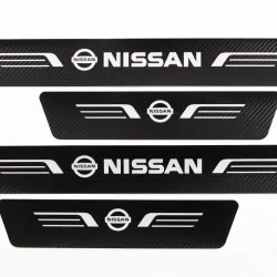 Захисна плівка на пороги Nissan чорний карбон "Автограф" (4 шт.)
