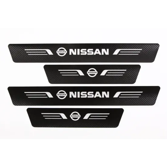Захисна плівка на пороги Nissan чорний карбон "Автограф" (4 шт.)
