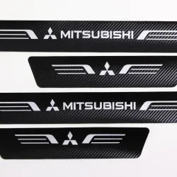 Захисна плівка на пороги Mitsubishi чорний карбон "Автограф" (4 шт.)