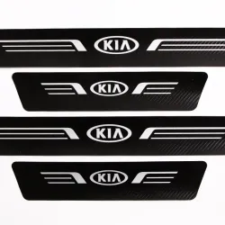 Захисна плівка на пороги KIA чорний карбон "Автограф" (4 шт.)