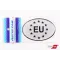 Наклейка EU силікон срібл. 4*7см "Автограф"