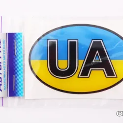 Наклейка UA силікон Прапор України 6*8см "Автограф"