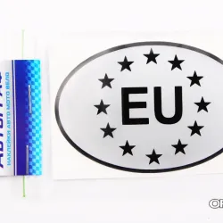 Наклейка EU силікон срібл. 6*8см "Автограф"