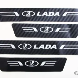 Захисна плівка на пороги Lada чорний карбон "Автограф" (4 шт.)