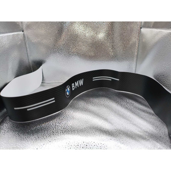 Карбонові наклейки на бампер BMW (захисна плівка антицарапин)