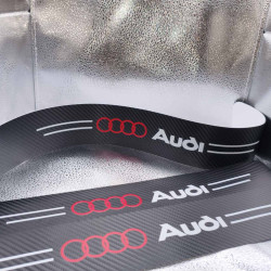 Карбонова захисна плівка на пороги Audi (антигравійна наклейка)