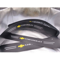 Карбонові накладки на пороги Chevrolet (захисна плівка)